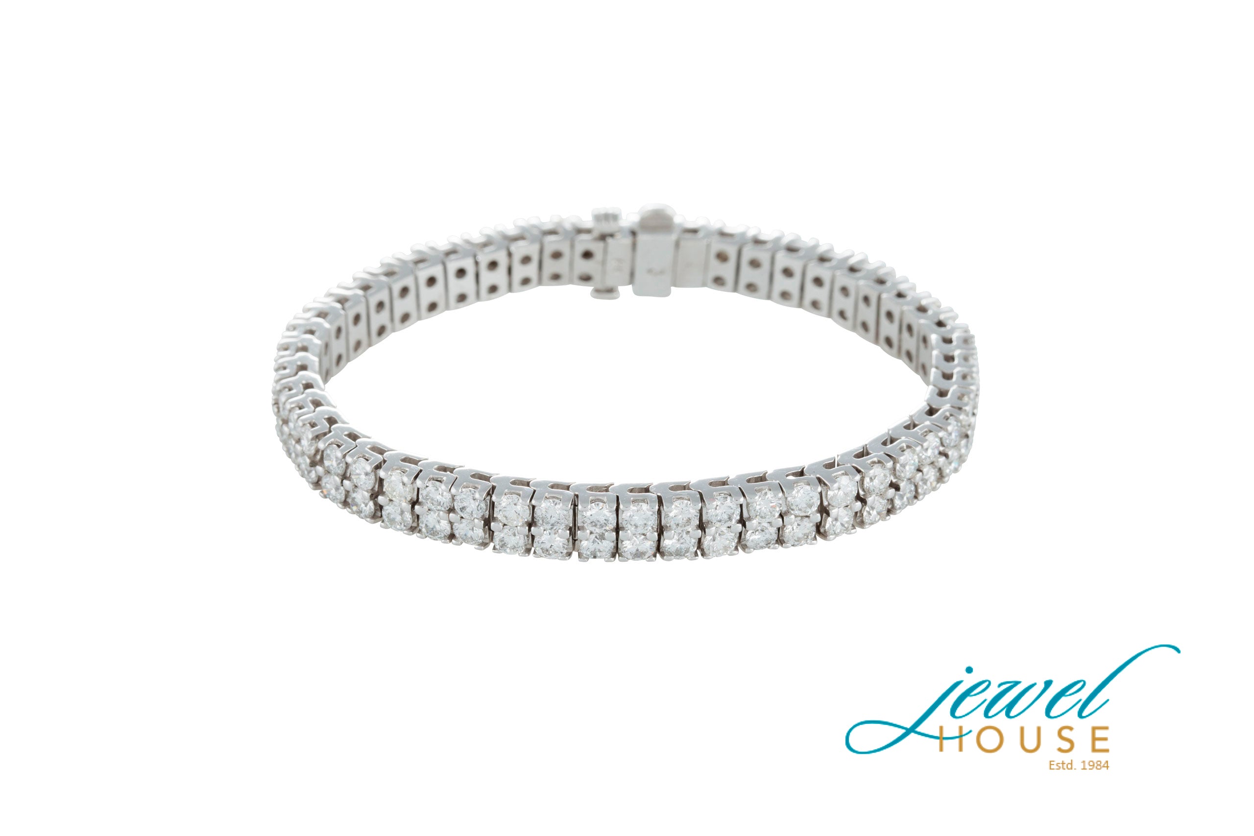 Two Row Prong Set Diamond Tennis Bracelet