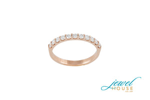 RIVIERA PAVE-SET DIAMOND RING IN 14KT ROSE GOLD