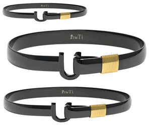 Black Titanium Hook Bracelet