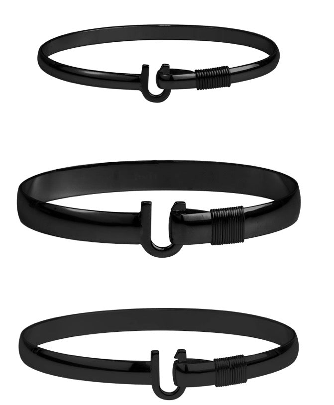 4mm Black Titanium Original Hook Bracelets